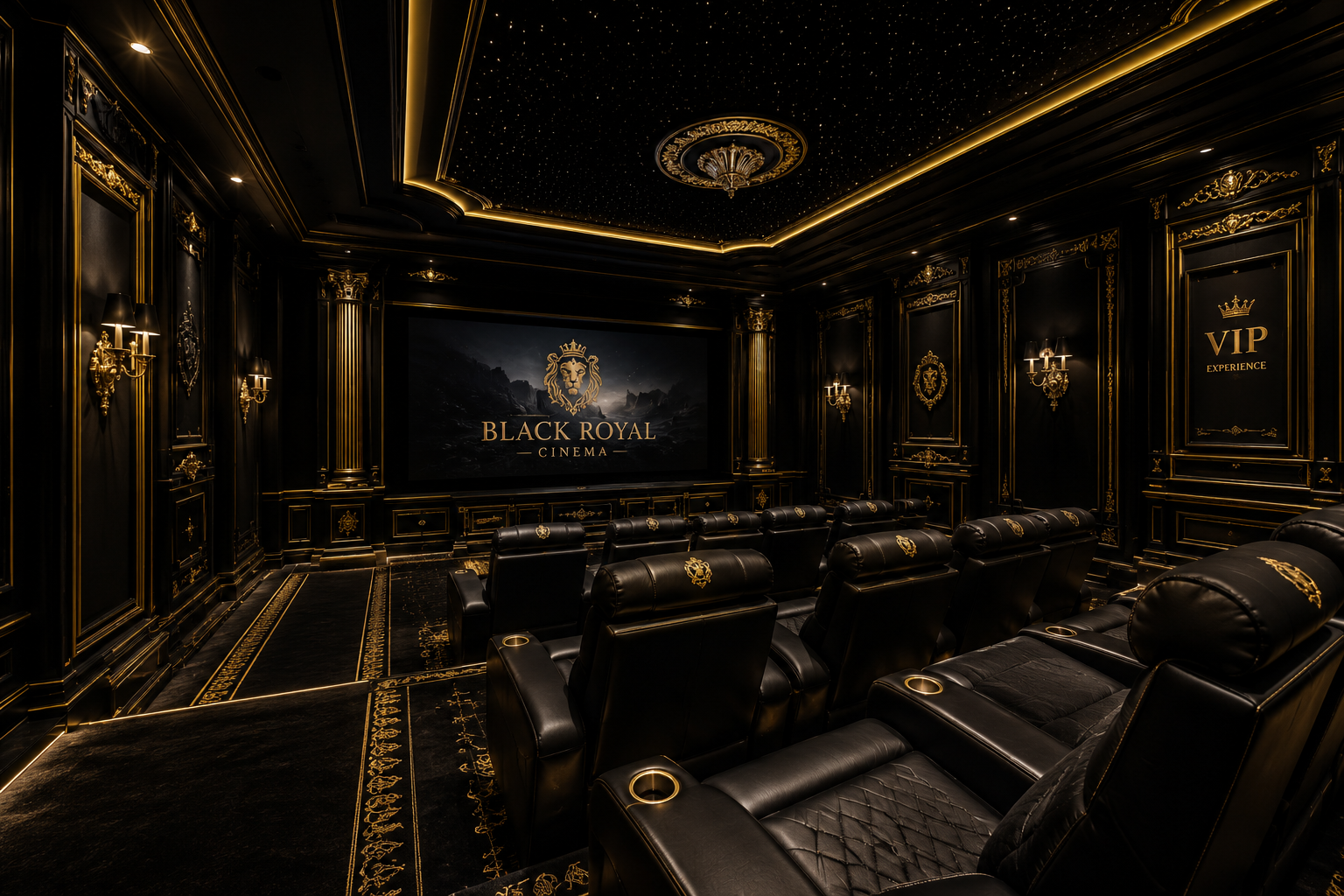 Royal Gold and black Theatre Design
